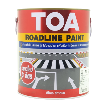 สีทาถนน แบบสะท้อนและไม่สะท้อนแสง Road Line Paint TOA