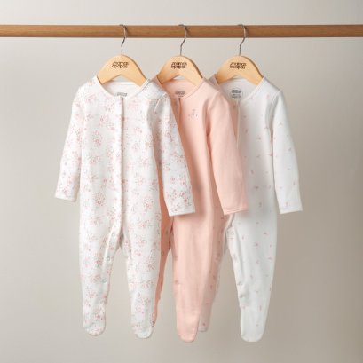Floral Sleepsuits Multipack - Set of 3