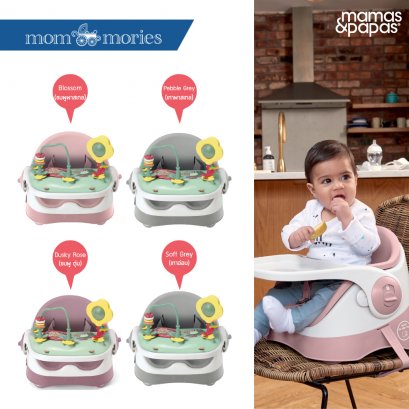 Mamas & Papas Baby Bud Booster Seat for Dining Table with Detachable Tray and Activity Tray