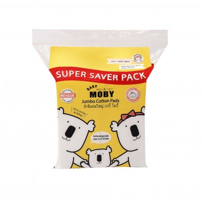 Baby Moby สำลีแผ่นใหญ่ 3″x4″ Super Saver Pack 170 กรัม