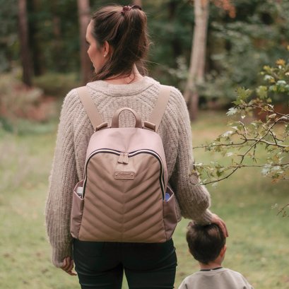 Babymel กระเป๋าคุณแม่ รุ่น Gabby Vegan Leather Backpack - Almond
