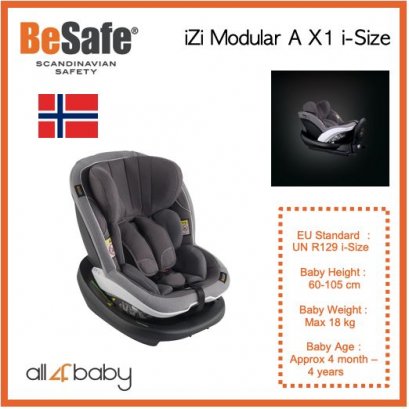 BeSafe รุ่น  iZi Modular A X1 i-Size - Metallic Mélange