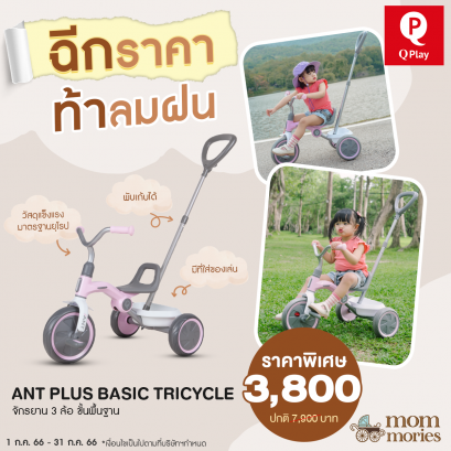 Qplay Ant Plus Basic Tricycle จักรยาน 3ล้อปกติ 7,900.- *ค่าส่ง 200 บาท ซึ่งรวมกับราคาด้านล่างแล้ว)