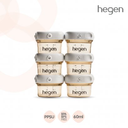 ขวดเก็บน้ำนม Hegen PCTO 60ml/2oz Breast Milk Storage PPSU (6-pack)
