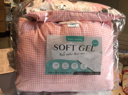 Sweet Harmony ที่นอนรุ่น Soft gel พร้อมหมอน+ผ้าห่ม ขนาด 75x130 cm (ราคา 3,990 มีค่าส่งเพิ่ม 150 บาท โดยค่าส่งได้รวมกับราคาข้างล่างแล้ว**)