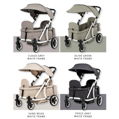 รถเข็นเด็กโครงสีขาว (White Frame) Pronto Squared - Pronto Stroller