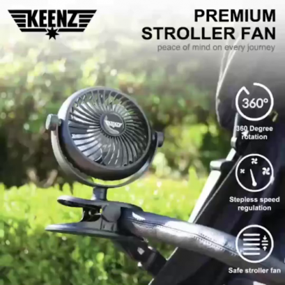 Keenz Premium stroller Fan พัดลมสำหรับพกพา ปรับได้ 4 ระดับ