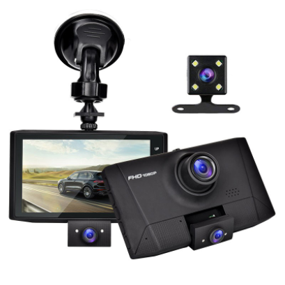 Dash Camera 3 Lens 4.0 Inch 3 three channel Camera Recording