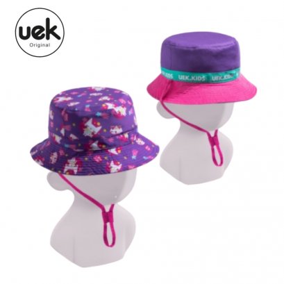 หมวกท่องเที่ยวพร้อมหน้ากาก ''แมว'' สีม่วง
