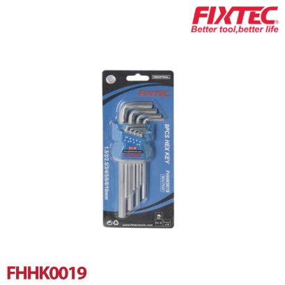 ประแจหกเหลี่ยม 9 ชิ้น FIXTEC FHHK0019