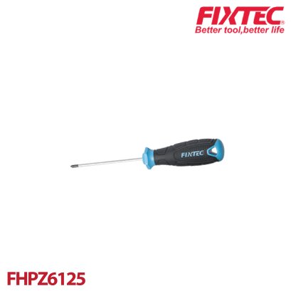 ไขควงปากแฉก PZ2 แกนกลม 6x125 mm FIXTEC FHPZ6125