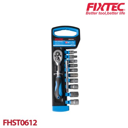 ชุดประแจขันบล็อค 1/4&quot;  12 ชิ้น พร้อมลูกบล็อค FIXTEC FHST0612