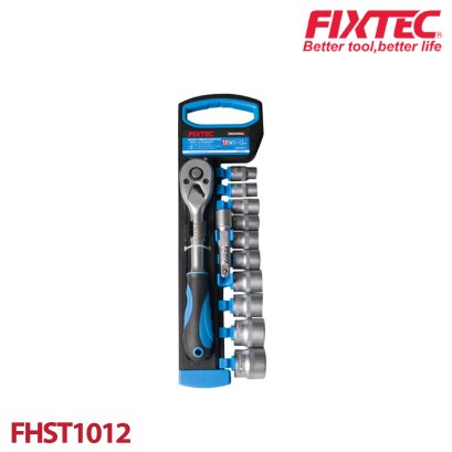 ชุดประแจขันบล็อค 3/8&quot;  12 ชิ้น พร้อมลูกบล็อค FIXTEC FHST1012