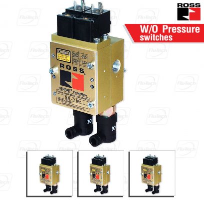 ROSS Double Valves with or w/o Pressure Switches, Ports 1/4 to 3/4