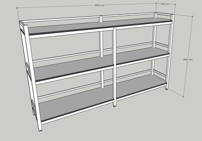 ชั้นวางอเนกประสงค์ 4-5 ชั้น   Model : STL-304004