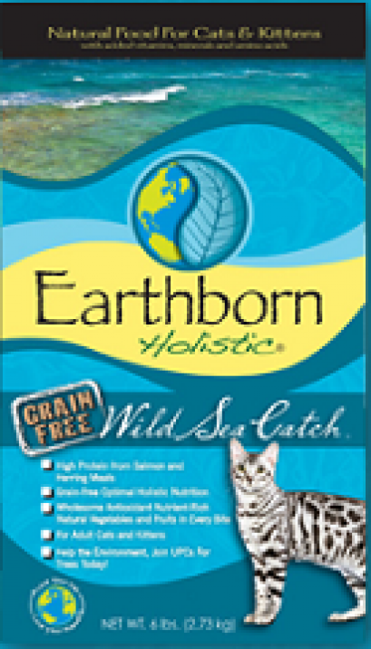อาหารแมว Earthborn Wild Sea Catch 6 ปอนด์ (2.3 กิโลกรัม)