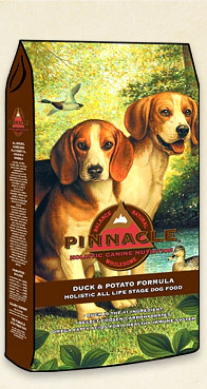 อาหารสุนัข Pinnacle Duck & Potato สูตรเนื้อเป็ดและมันฝรั่ง ขนาด 4 ปอนด์ (1.8 กก.)