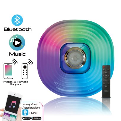LED Smart Ceiling Lamp Bluetooth Speaker remote 36W
