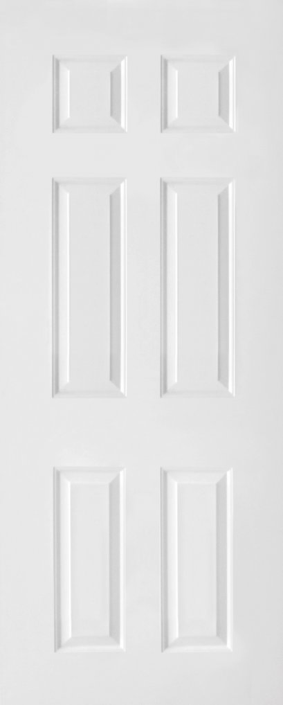 ประตูไม้ HDF บานลูกฟัก 6 ช่องตรง ขนาด 80x200 ซม.