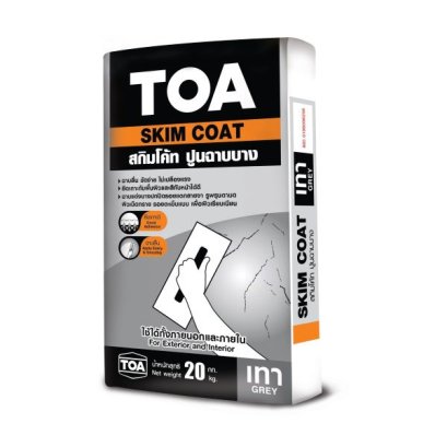 TOA Skim Coat สกิมโค้ท ปูนฉาบบางสำเร็จรูป ฉาบลื่น ยึดเกาะดี ปกปิดพื้นผิว