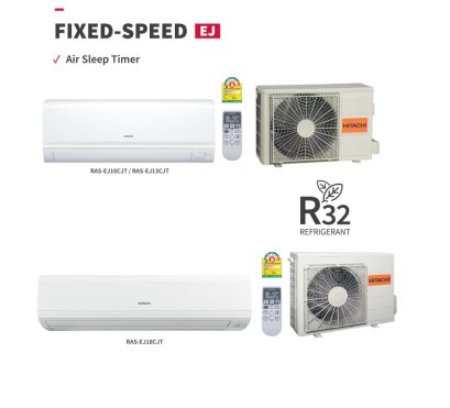 Hitachi (fix speed) RAS-EJ18EKT - 20400 BTU. ติดตั้งฟรี
