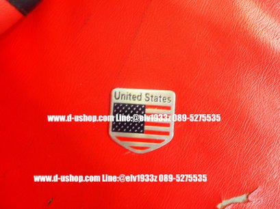 เพทโลโก้ United States สำหรับติดรถทุกรุ่น  รุ่น5เหลี่ยม