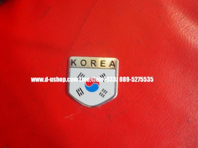 เพทโลโก้ธงชาติเกาหลี Korea สำหรับติดรถทุกรุ่น  รุ่น5เหลี่ยม