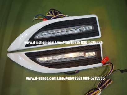 ครอบไฟแก้มสีขาวLED สำหรับรถทุกรุ่น