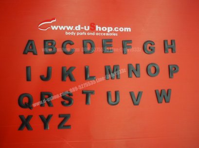 ตัวอักษร A-Z อลูมิเนียมไซต์ใหญ่ สีดำด้าน 