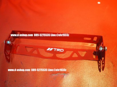 ป้ายทะเบียนพับองศา TRD สีแดงสำหรับรถทุกรุ่น