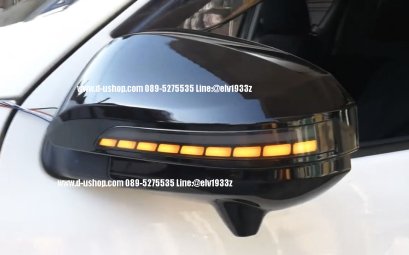 ครอบกระจกมองข้างมีไฟสีตามตัวรถตรงรุ่น Toyota Fortuner All New 2015-2019