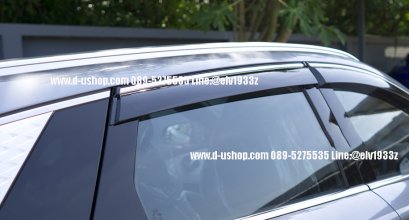 Black door awning, chrome edge, match model BYD ATTO 3