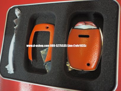 เคสกุญแจรีโมทหนังแท้สีส้ม สำหรับ BENZ