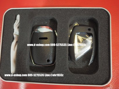 เคสกุญแจรีโมทหนังแท้สีดำสำหรับ BENZ