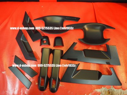 ชุดครอบมือ+เบ้ามือเปิดประตูดำด้าน 12ชิ้น Toyota CH-R 2018