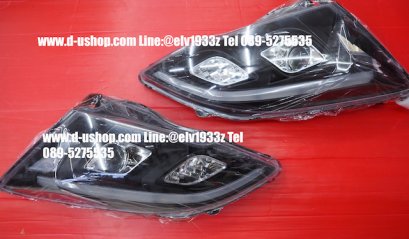 Projector front lamp, black base model for Honda CRV 2007-2010 V.2