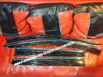 กันสาดขอบโครเมียม แบบมีกิ๊ฟล็อค ตรงรุ่น Honda Crv All New 2017