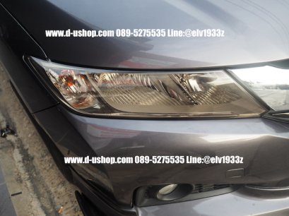 หุ้มฟิล์มไฟหน้าสีชา Honda City All New 2014