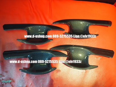 เบ้ามือเปิดประตูกันรอยเคฟล่าล้วนตรงรุ่น Honda Civic All New 2016 (FC)