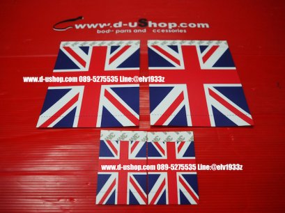 ป้ายแท็กติดประตูรถ Mini ลายธงชาติอังกฤษ เทาดำ /แดงออริจินัล