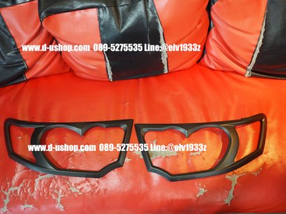 ครอบไฟหน้าดำด้านตรงรุ่น Mitsubishi Pajero Sport