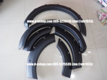 คิ้วล้อดำด้านแบบหมุดตรงรุ่น Mitsubishi Pajero Sport 