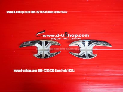 เบ้ามือเปิดประตูโครเมียมลายธงชาติอังกฤษเทาดำตรงรุ่น Suzuki Swift All New 2018-2020