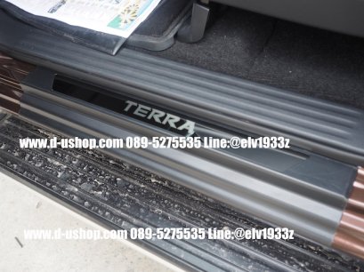 Black door sill trim stainless logo stamping for Nissan TERRA.