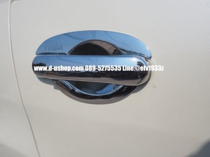 เบ้ามือเปิดประตูโครเมียมกันรอยตรงรุ่น Nissan Tida 