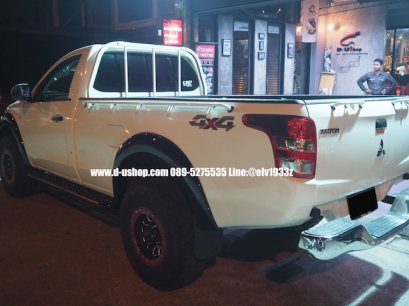 คิ้วล้อแต่งดำด้านรุ่นแบบเรียบ ตรงรุ่น Mitsubishi Triton All New 2015-18 (ตอนเดียว)
