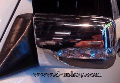 ครอบกระจกมองข้าง Benz W124 โครเมียมมีไฟ