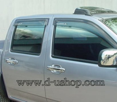 กันสาด Chevrolet Colorado 4D สีชาดำ 4 ชิ้น