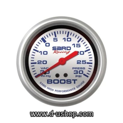 เกจ์ SARD วัดบูสท์ ดีเซล 60psi (ขาว)