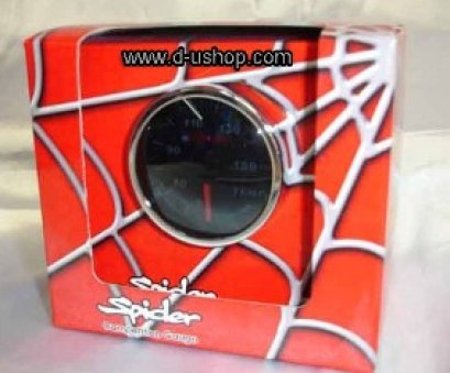 เกจ์Water-Temp Spider 52mm. (SMOKE)หน้ามืด Xenon